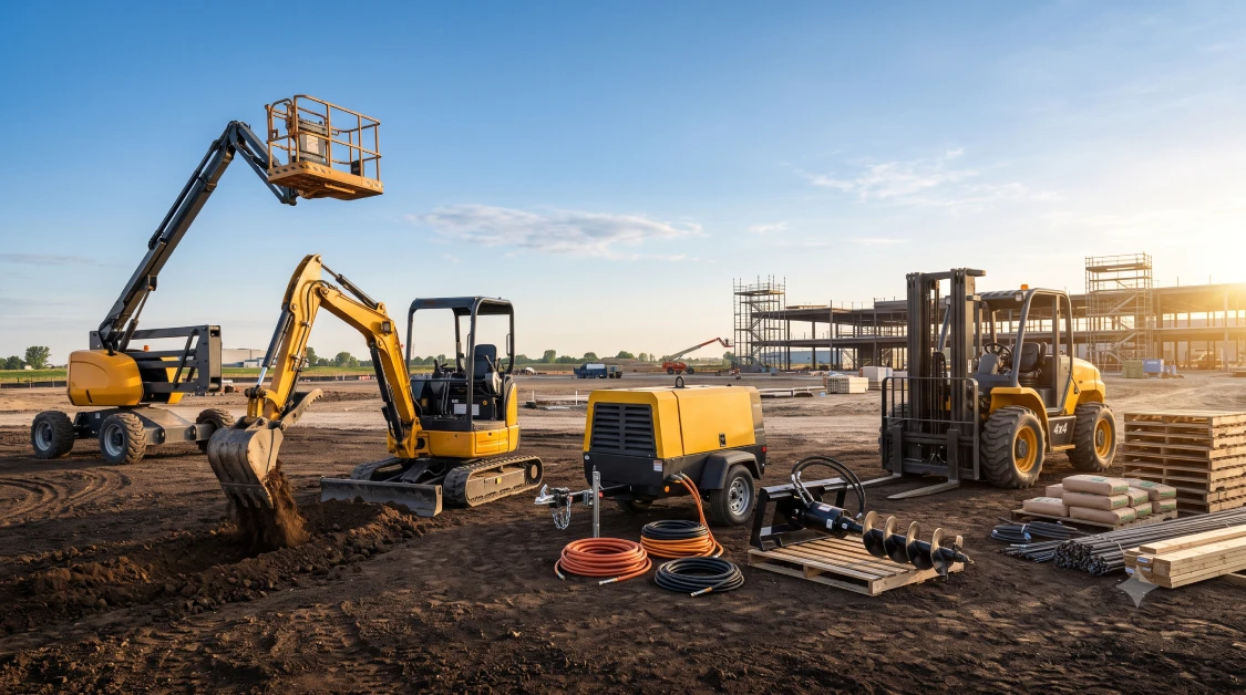 How to Rent the Right Construction Equipment: Boom Lifts, Excavators, Augers & Air Compressors