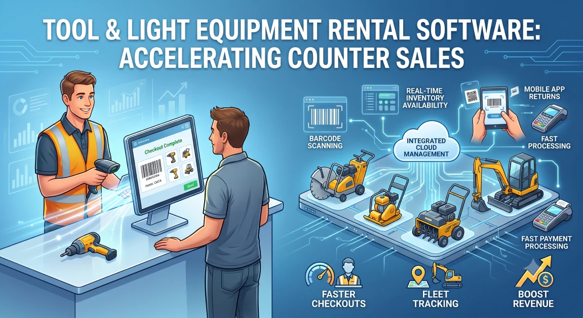 Tool & Light Equipment Rental Software: Accelerating Counter Sales